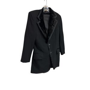 Vintage After 6 Wool Crush Velvet Tux Smoking Blazer SZ 38